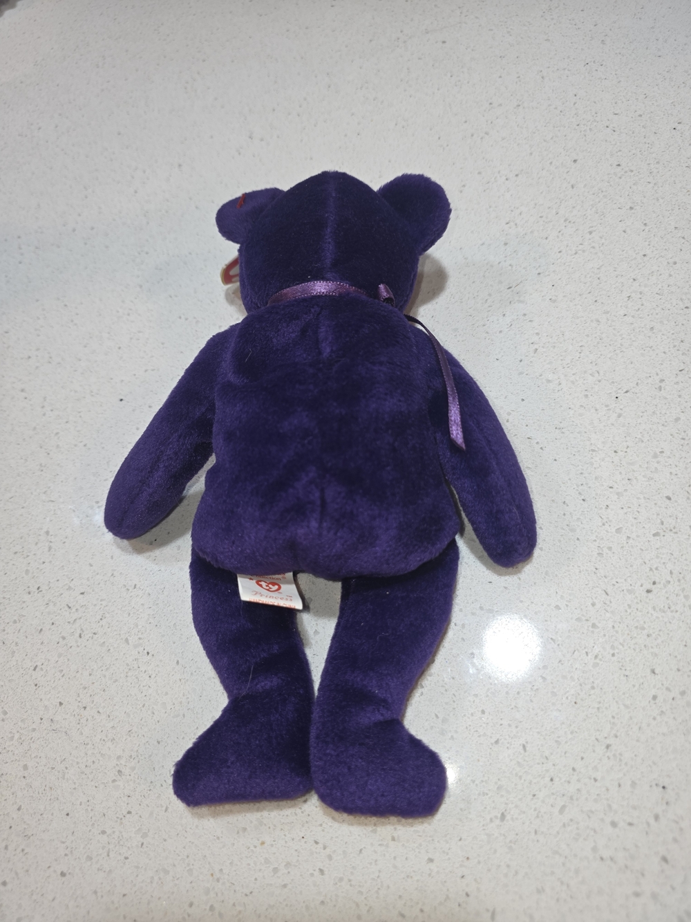 Rare Ty Beanie Baby 'Princess Diane Purple Bear Plush - Ty Brand - Picture 4 of 7